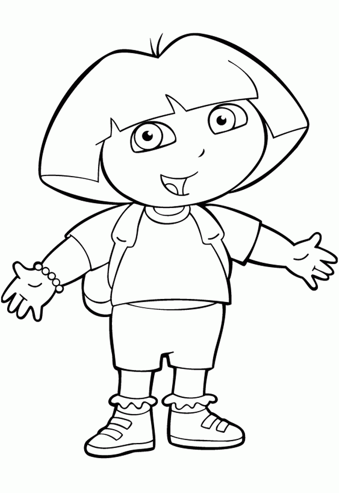 Plansa de colorat cu Dora Exploratorul 72 78